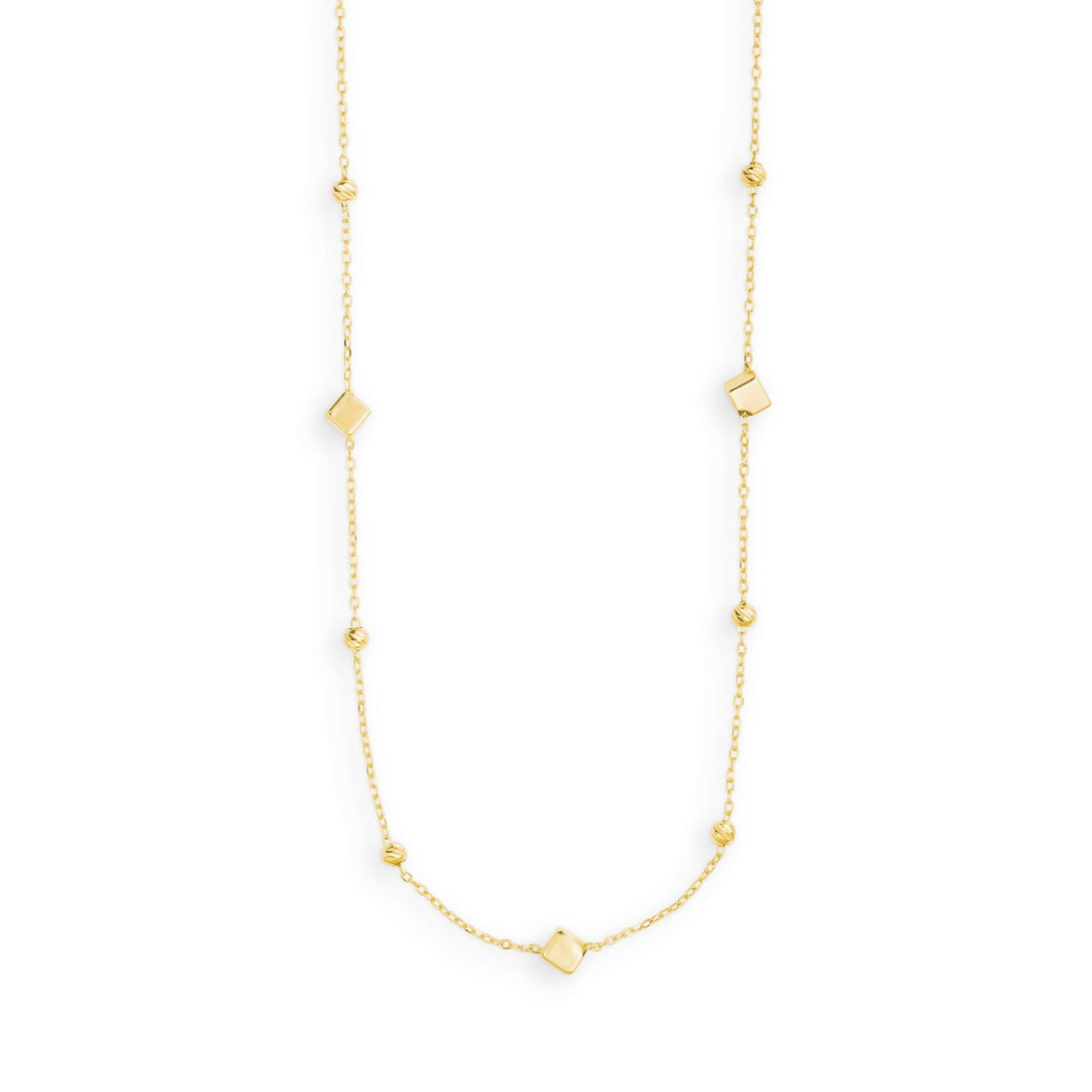 Collier mit Kugeln und Würfel