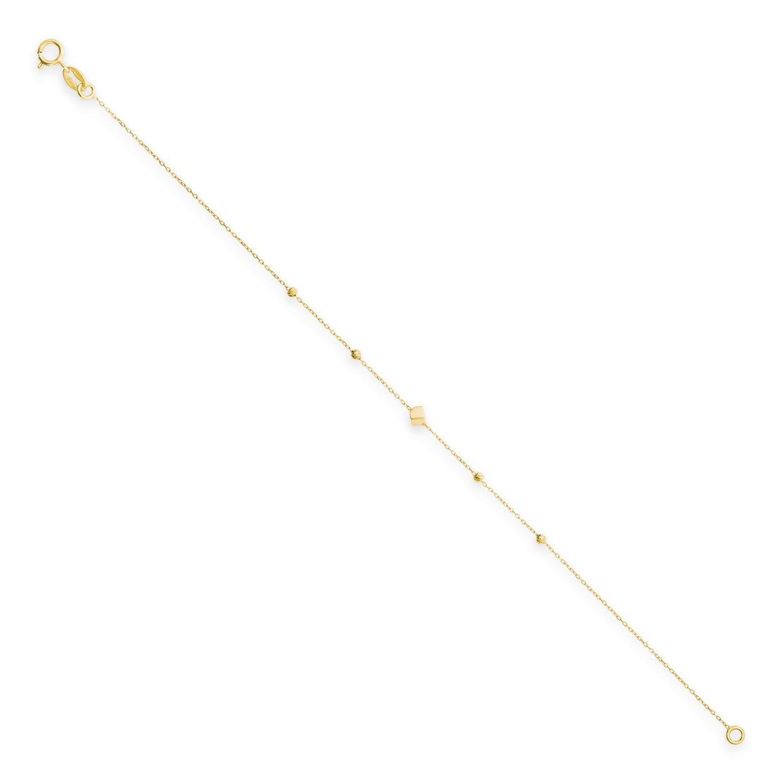 Armband mit Kugeln und Würfel