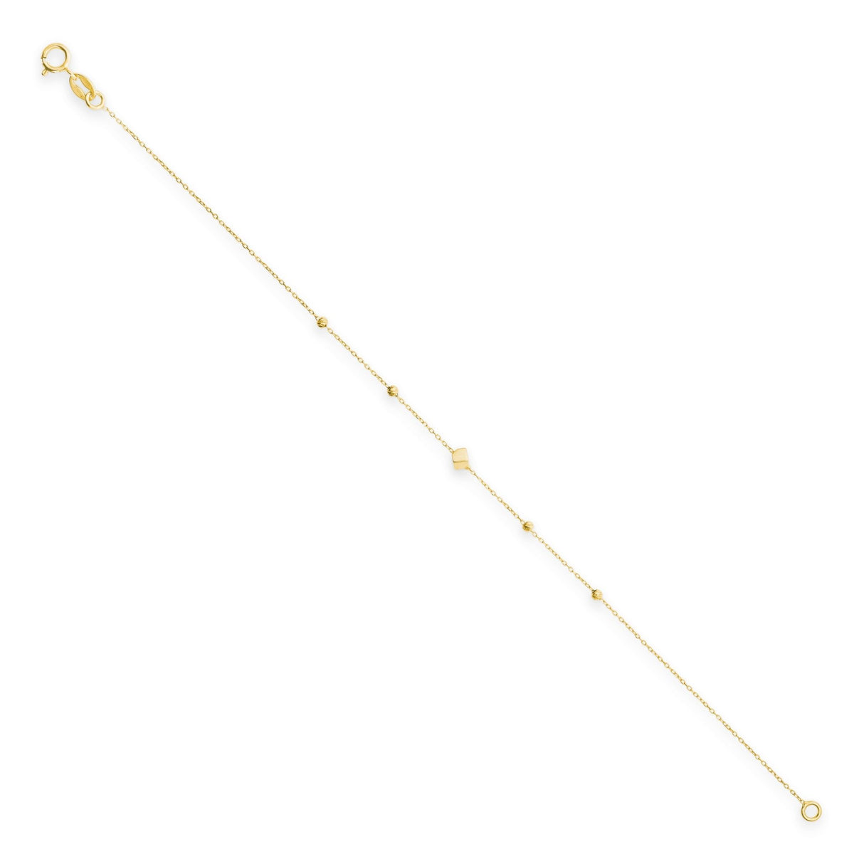 Armband mit Kugeln und Würfel