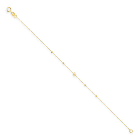 Armband mit Kugeln und Würfel