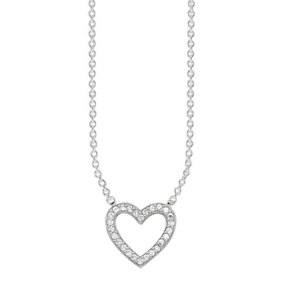 Collier Silber Zirkonia Herz