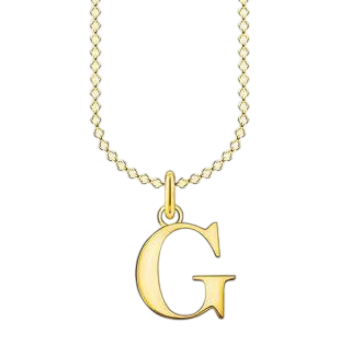Kette mit Anhänger Buchstabe " G " Silber goldfarben