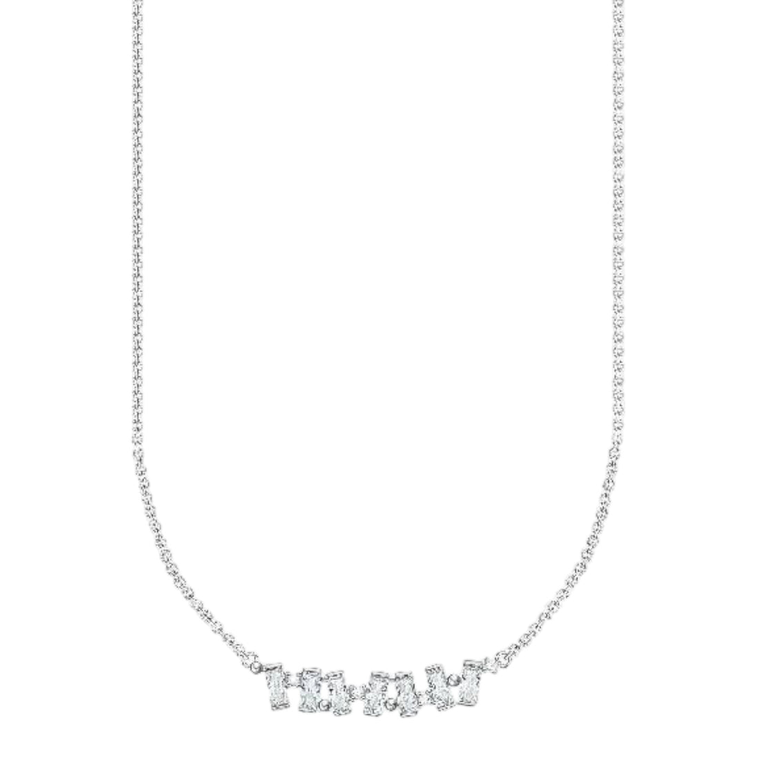 Kette "Weisse Steine" Zirkonia, Silber