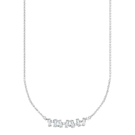Kette "Weisse Steine" Zirkonia, Silber