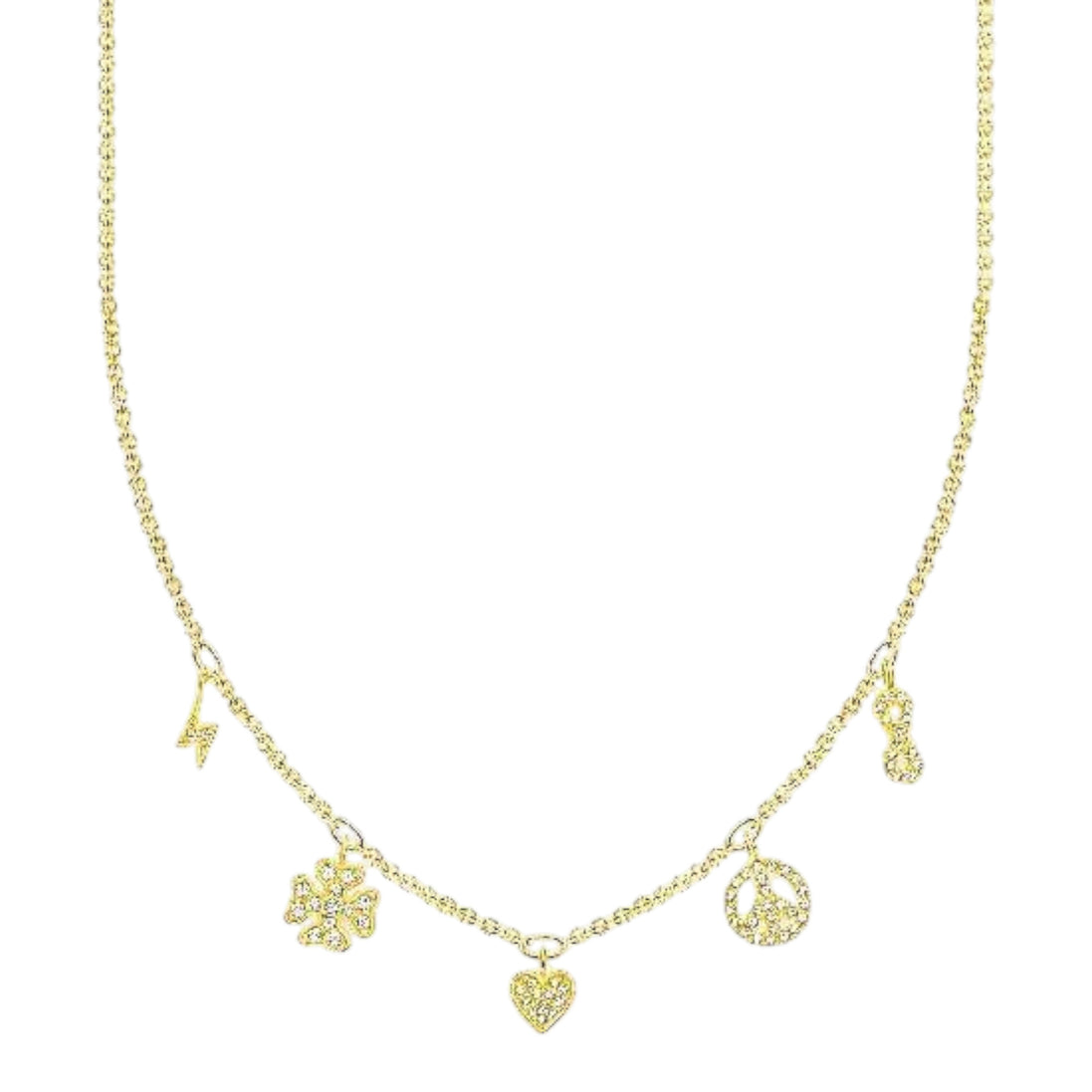 Kette "Powerful Symbole" Silber vergoldet