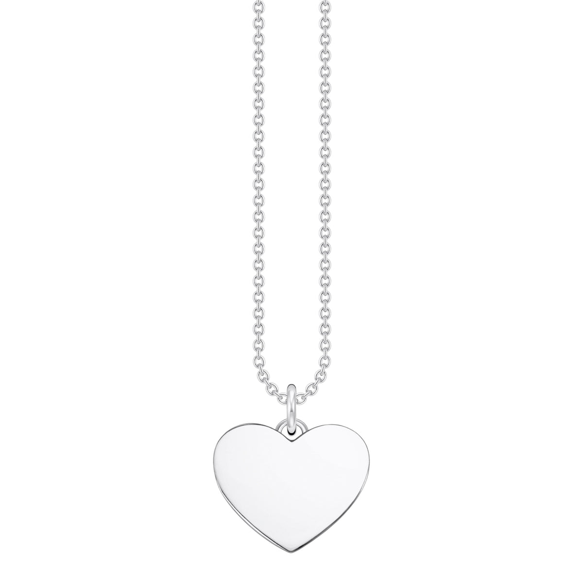 Kette mit Anhänger Herz Silber - Gravur möglich