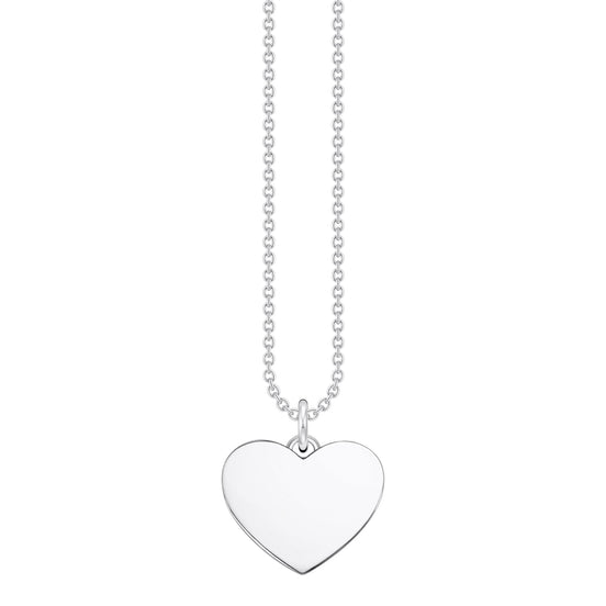 Kette mit Anhänger Herz Silber - Gravur möglich