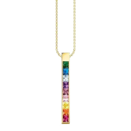 Kette mit Anhänger "Bunte Steine" gravierbar