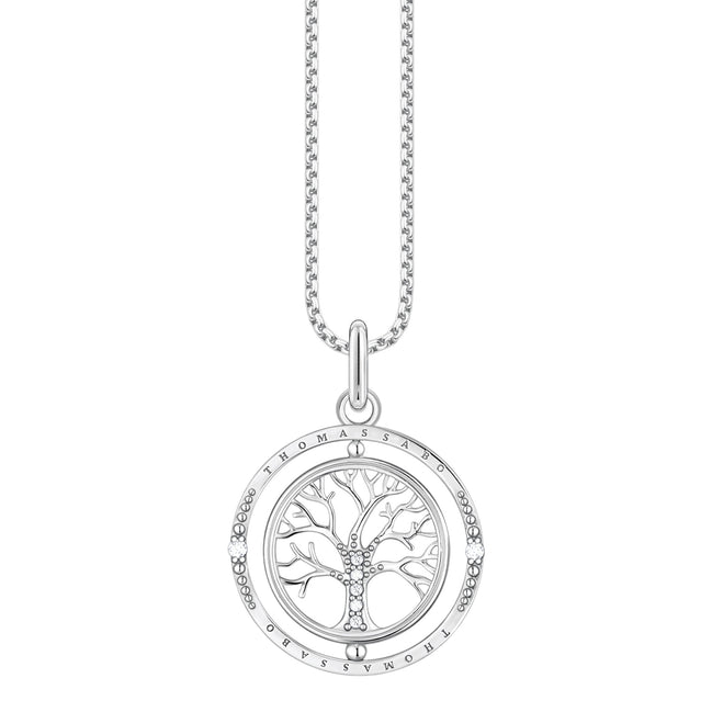 Kette mit Anhänger "Liebesbaum" Silber Zirkonia