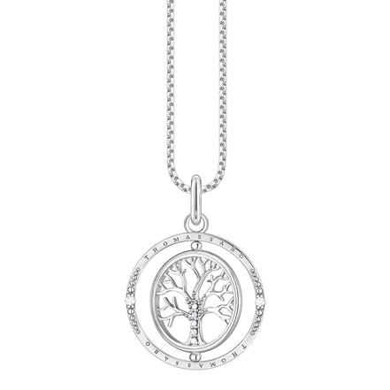 Kette mit Anhänger "Liebesbaum" Silber Zirkonia