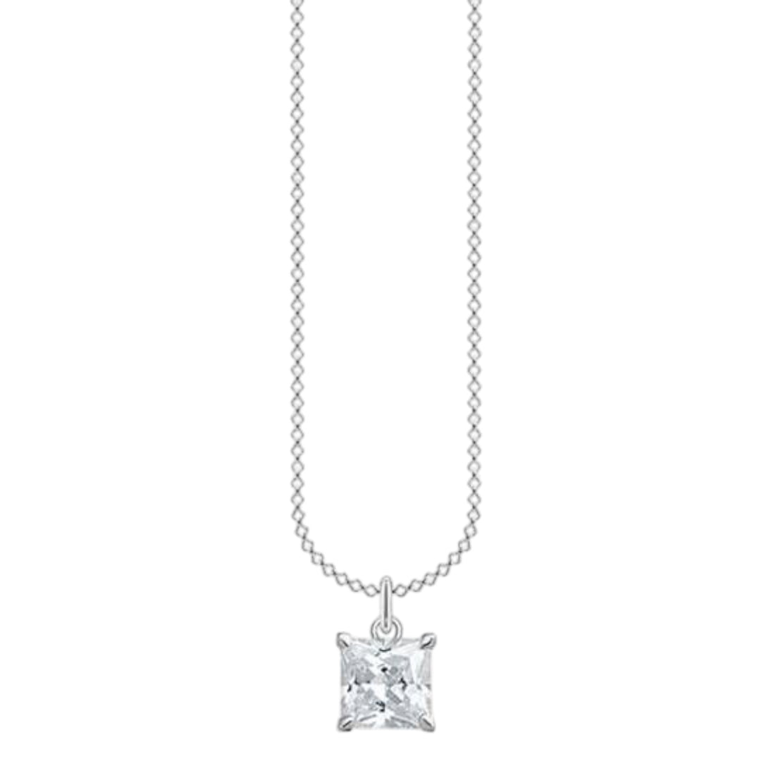 Kette "Weisser Stein" Silber