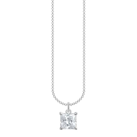Kette "Weisser Stein" Silber
