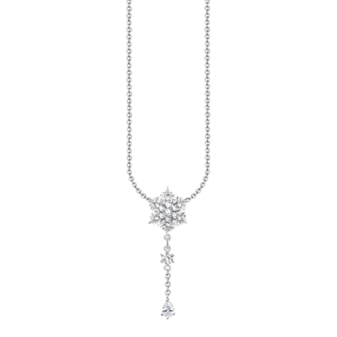 Kette "Schneeflocke" Silber, Zirkonia