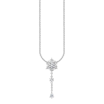 Kette "Schneeflocke" Silber, Zirkonia