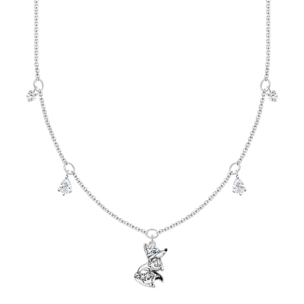Kette "Fuchs" Silber, Zirkonia, weiß