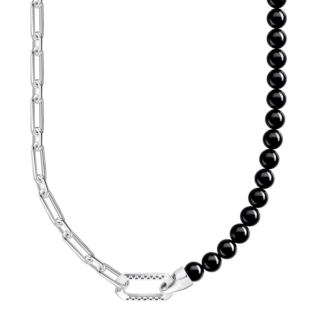 Kette Silber schwarz