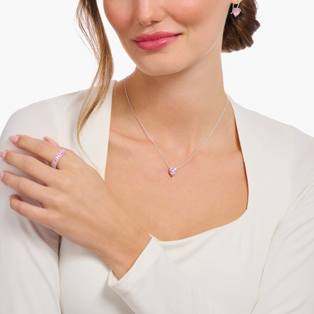 Kette mit pinkem Herz-Anhänger