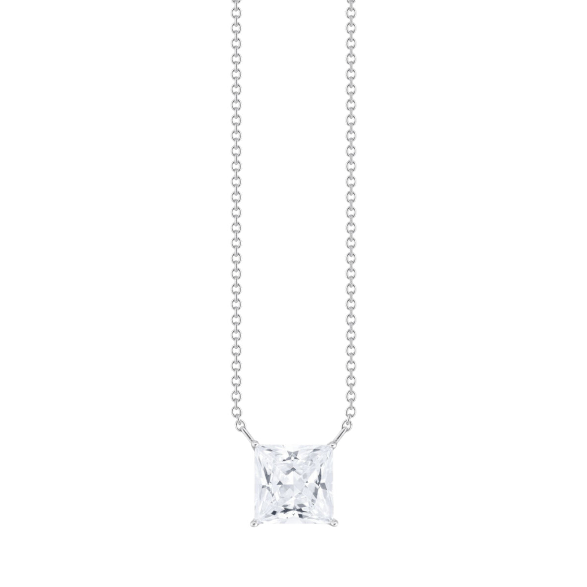 Kette quadratischer Stein-Anhänger