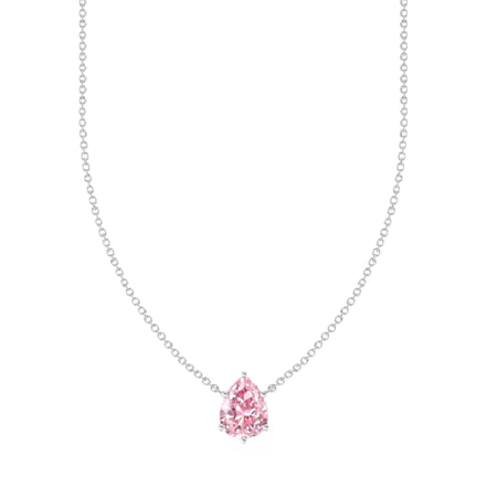 Kette mit Tropfen-Anhänger pink