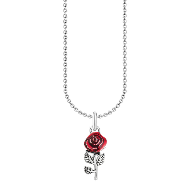 Kette mit rotem Rosen-Anhänger