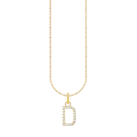 Kette mit Buchstaben "D" vergoldet