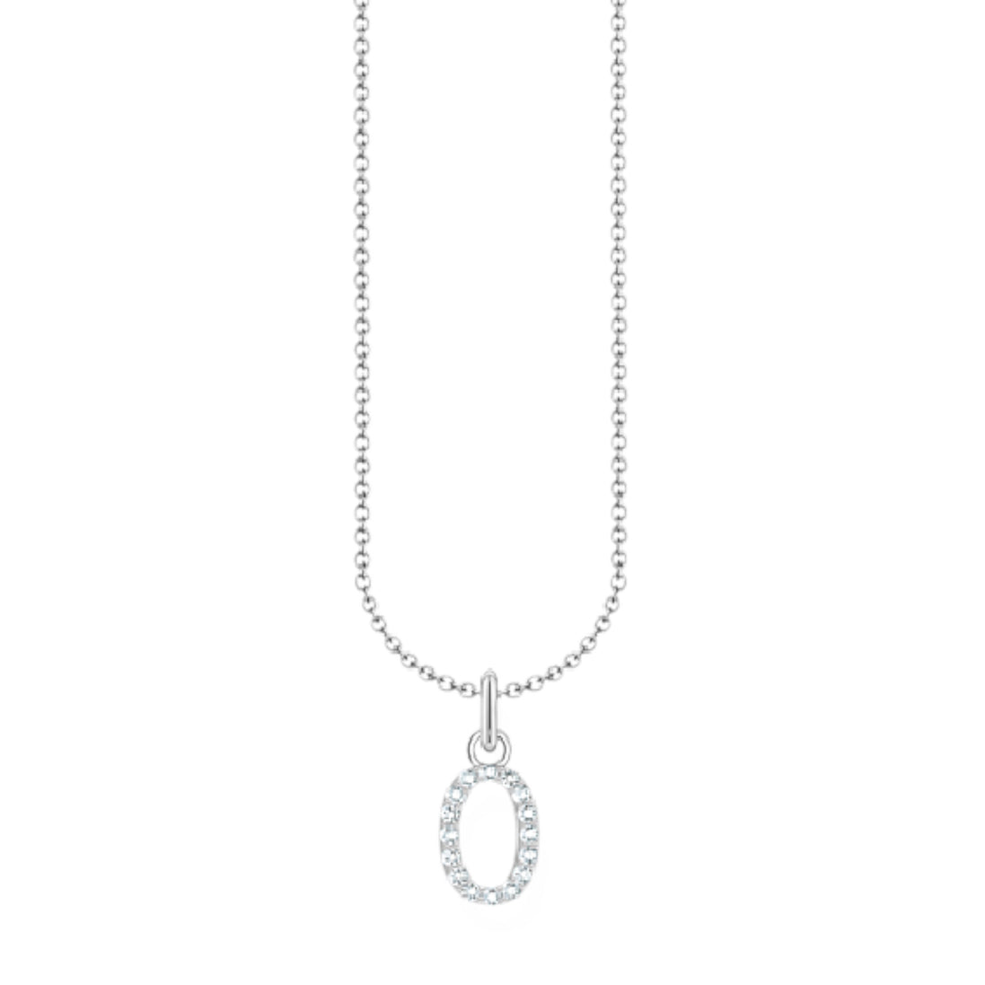 Kette mit Buchstaben-Anhänger "O"
