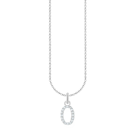 Kette mit Buchstaben-Anhänger "O"