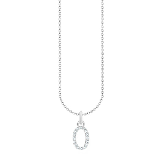 Kette mit Buchstaben-Anhänger "O"