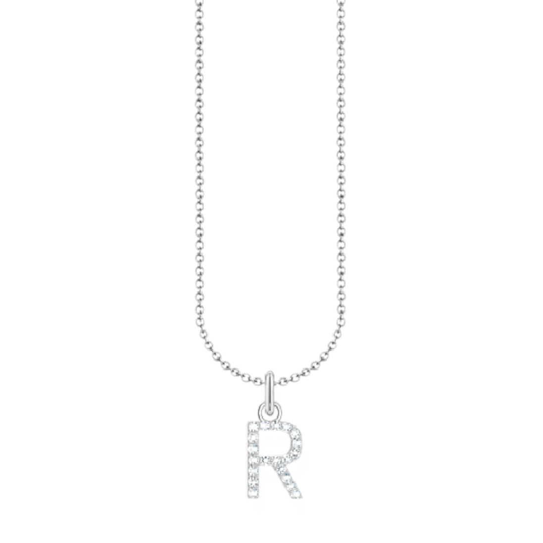 Kette mit Buchstaben-Anhänger "R"