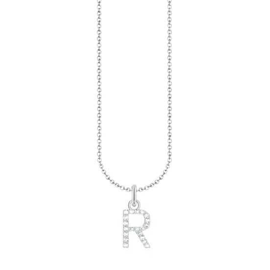 Kette mit Buchstaben-Anhänger "R"