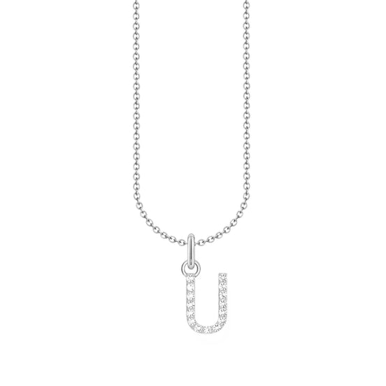 Kette mit Buchstaben-Anhänger "U"