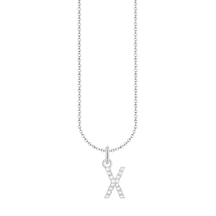 Kette mit Buchstaben-Anhänger "X"