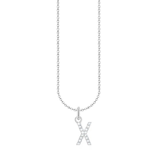 Kette mit Buchstaben-Anhänger "X"