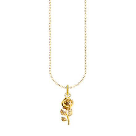 Kette mit Rosen-Anhänger vergoldet