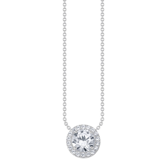 Kette mit Anhänger und Zirkonia