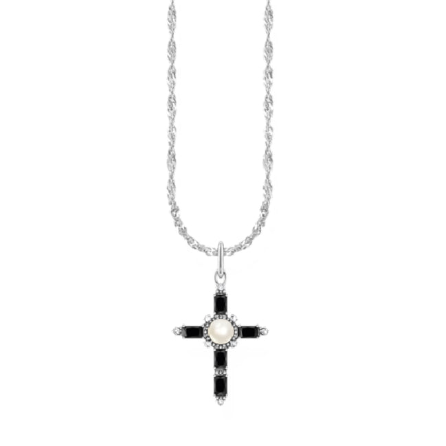 Kette True Romance Cross Schwarz