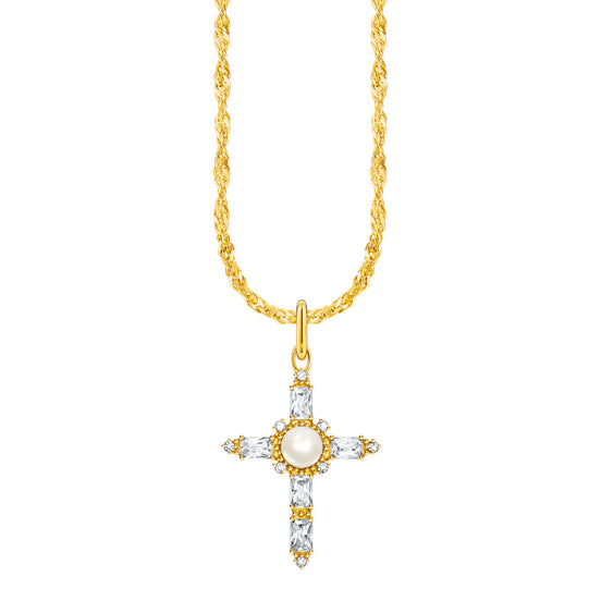 Kette True Romance Cross Vergoldet