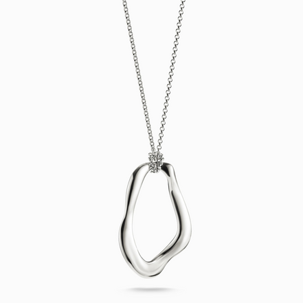 Kette organischer Anhänger silber