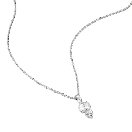Kette Zirkonia oval Silber