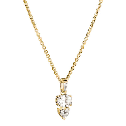 Kette Zirkonia oval Vergoldet