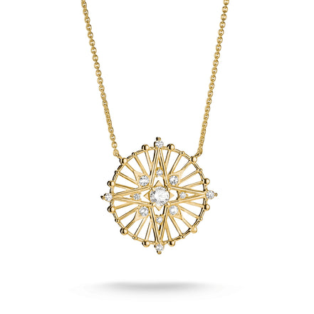 Kette mit Anhänger Talisman Zirkonia goldfarben