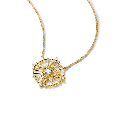 Kette mit Anhänger Talisman Zirkonia goldfarben