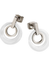 Titanium Ohrstecker Keramik Weiß