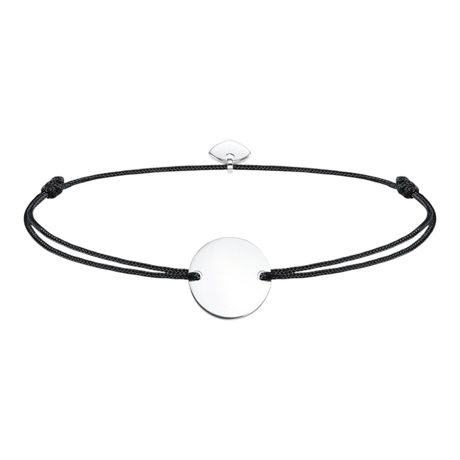 Armband Silber GRAVIERBAR "Little Secrets" schwarz