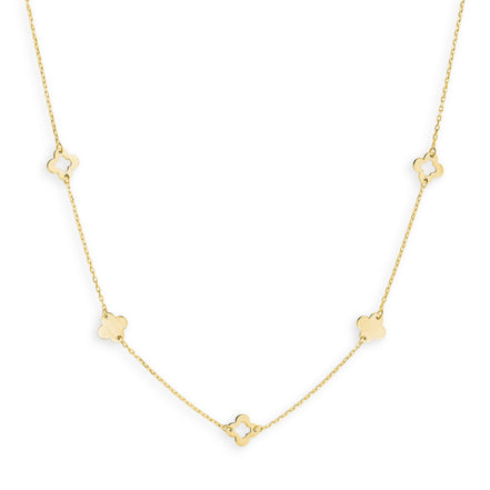 PALIDO Collier 375-/ Gelbgold Kleeblätter gravierbar 42cm M0