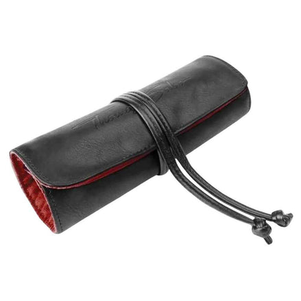 Schmuckrolle Leder Schwarz/ Rot