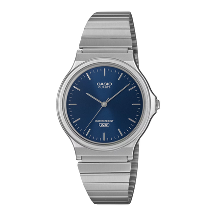 Uhr Timeless Metallband silber, blau