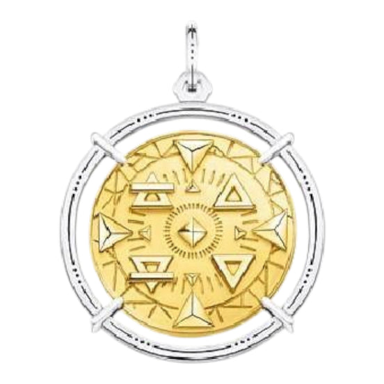 Anhänger "Amulett Elemente der Natur" Silber bicolor