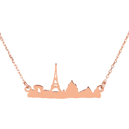 Halskette mit Skyline von Paris