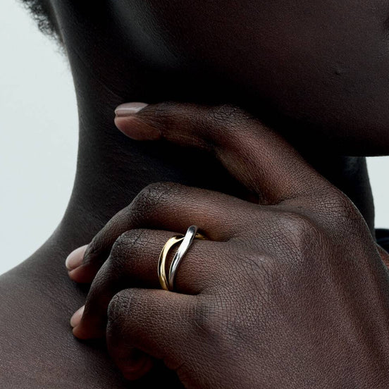 ESSENCE Ring verschlungen zweifarbig